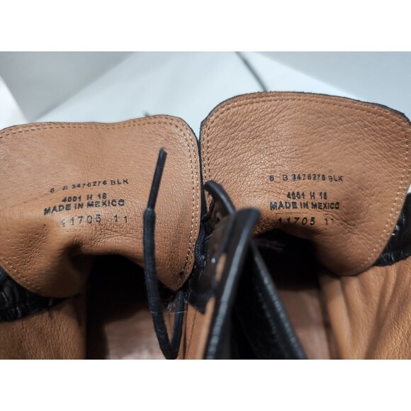 FRYE Womens Size 6B Black Leather Laces Ankle Fashion Western Boots Pre-owned - Picture 8 of 10